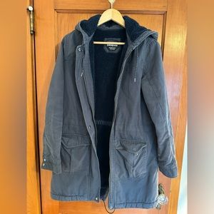 Patagonia Women's Insulated Prairie Dawn Parka Medium, Smolder Blue / Navy Blue